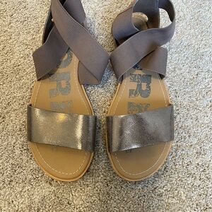 Sorel Sandals in Gray and Tan